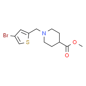 Methyl 1-[(4-bromothiophen-2-yl)methyl]piperidine-4-carboxylate